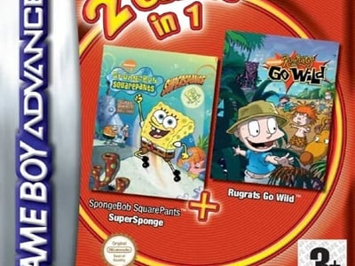 2 Games in 1 - Rugrats - Go Wild + SpongeBob SquarePants - SuperSponge