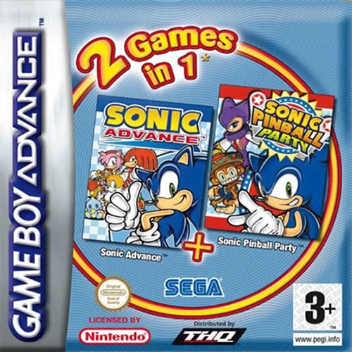 2 Games in 1 - Sonic Advance + Sonic Pinball Party