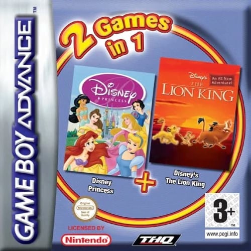 2 Games in 1 - The Lion King + Disney Princess