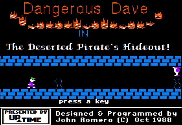 Dangerous Dave in the Deserted Pirates Hideout