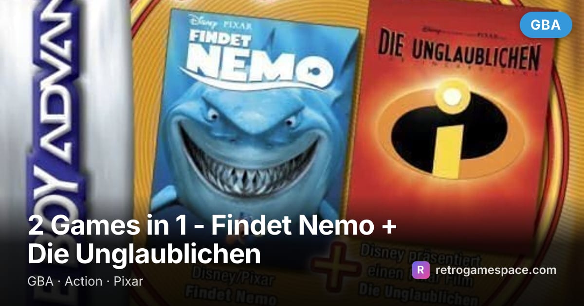 2 Games in 1 - Findet Nemo + Die Unglaublichen