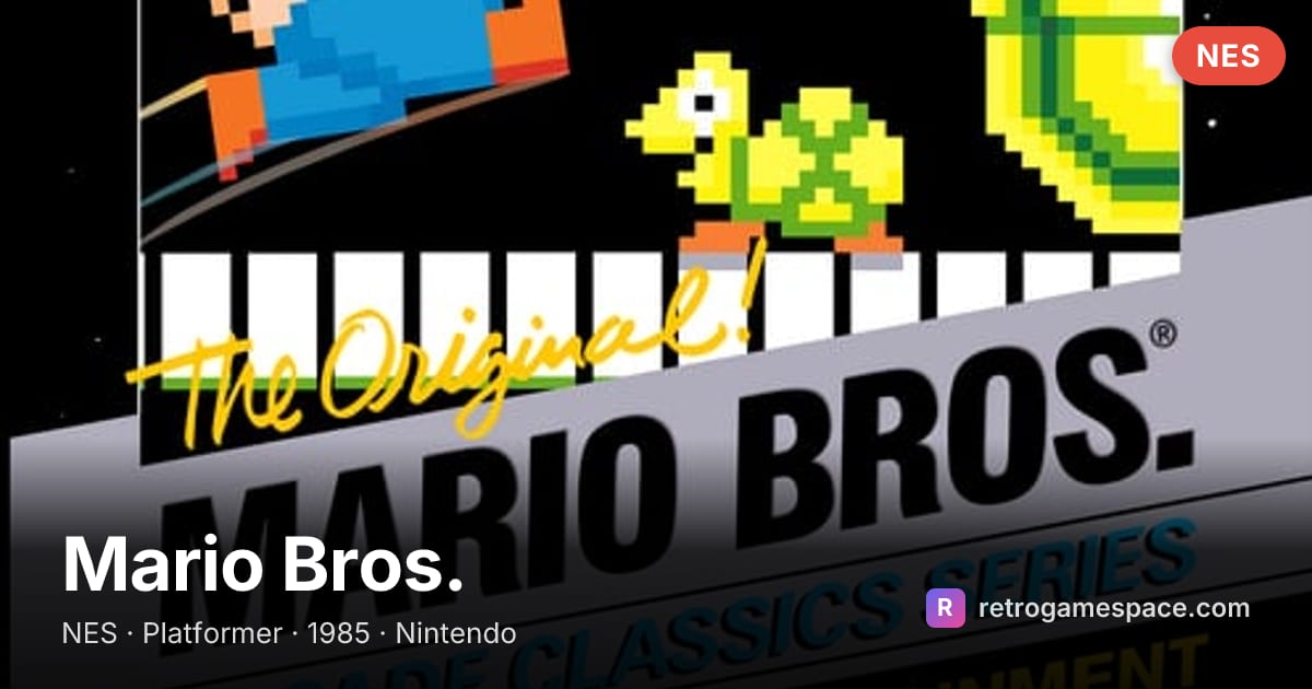 Play Mario Bros. Online — Free NES Game | RetroGameSpace