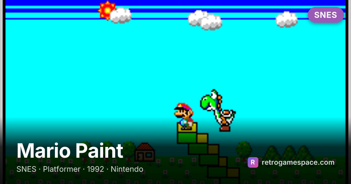 Play Mario Paint Online — Free SNES Game | RetroGameSpace