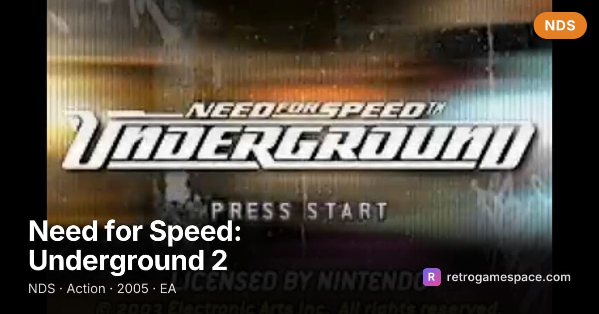 Play Need for Speed: Underground 2 Online | RetroGameSpace