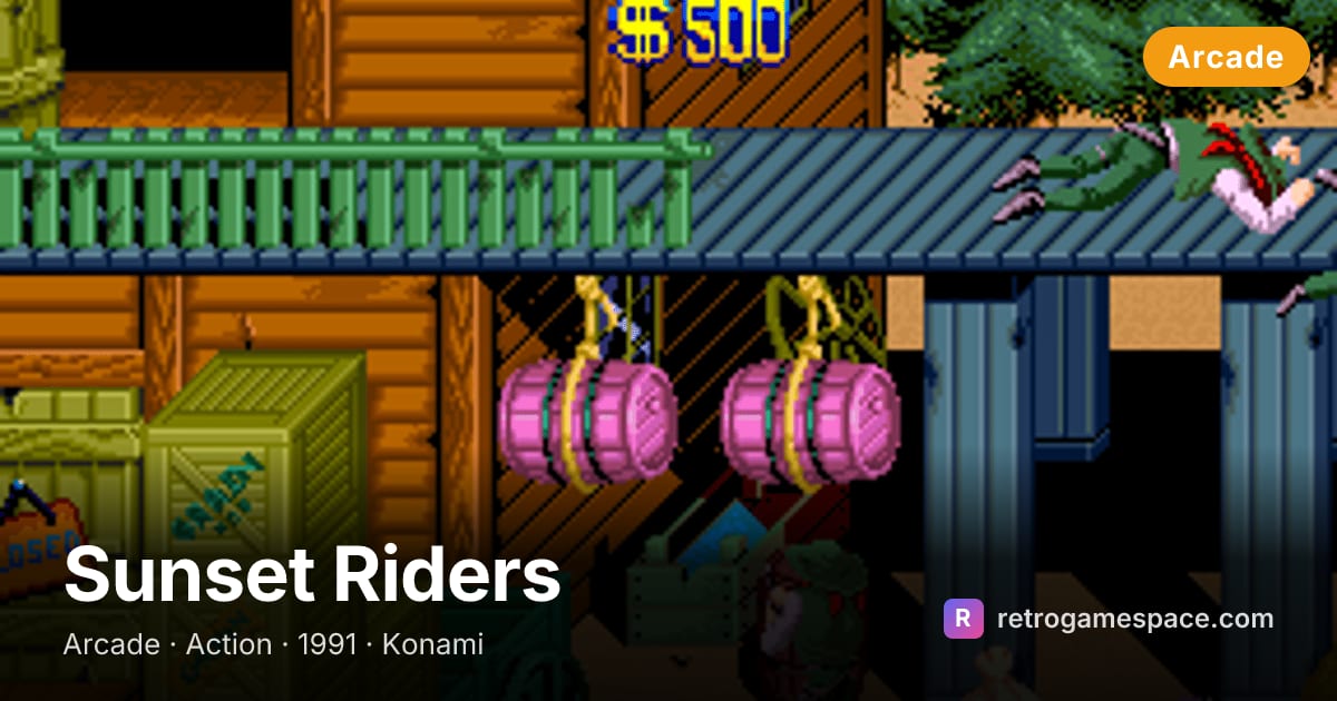 Juega Sunset Riders gratis — Arcade online | RetroGameSpace