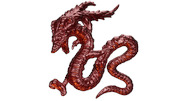 A red-brown segmented serpent creature with a dragon-like appearance is shown against a transparent background. The enemy features a curved, coiled body with ridged segments and a distinct head with visible horns or protrusions. The creature's texture appears rough and organic, rendered in a three-dimensional polygonal style typical of N64-era graphics. This appears to be promotional artwork or asset imagery rather than an in-game screenshot.