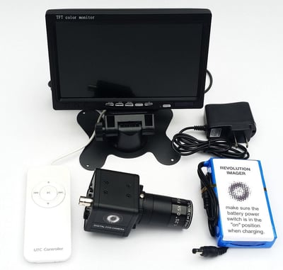 Revolution Imager R2 Astronomy Video Camera with 7” Viewing Screen & Free RI-USB Video Capture Adapter - RI-KITR2