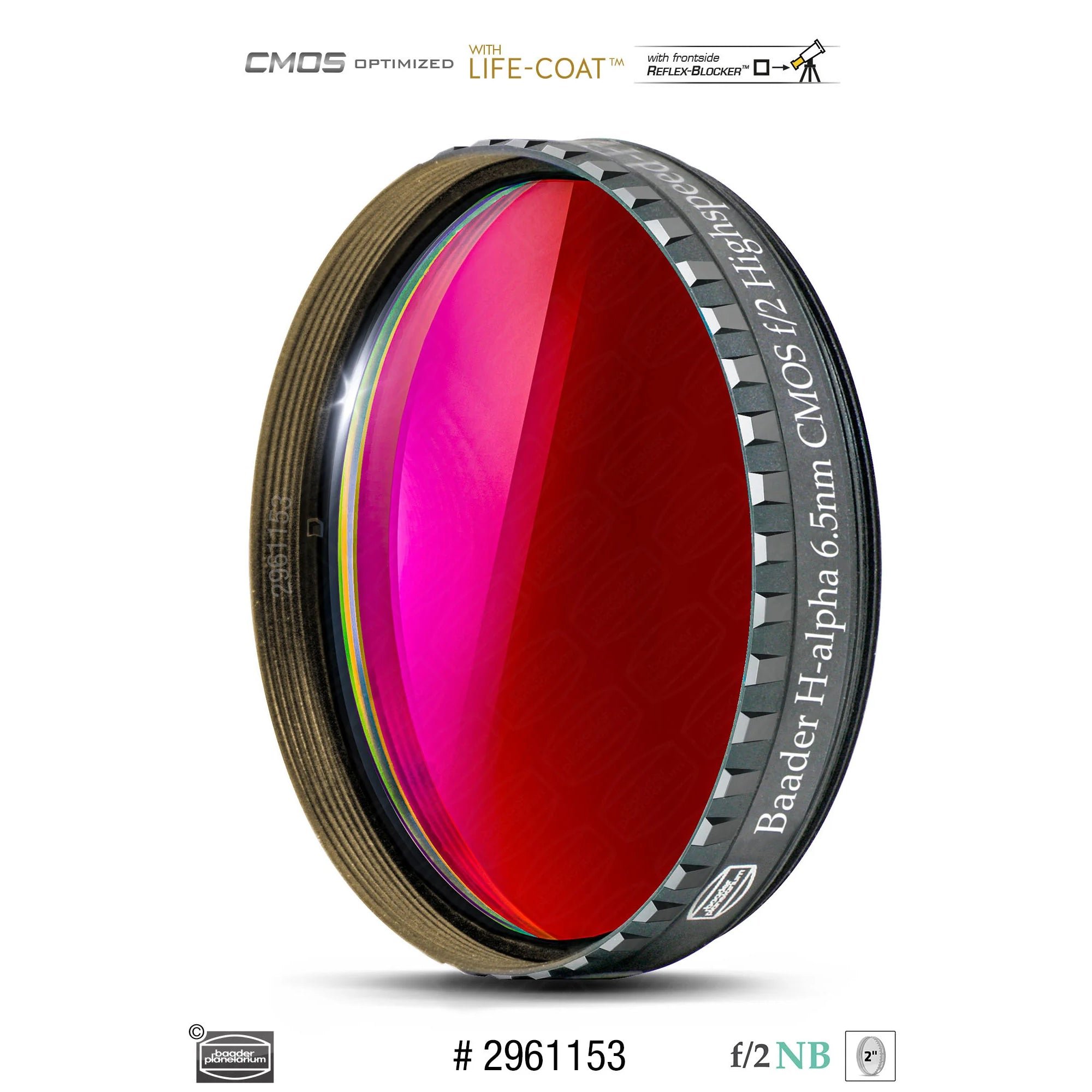 Baader H-alpha f/2 Highspeed CMOS Optimized 6.5nm - 2"