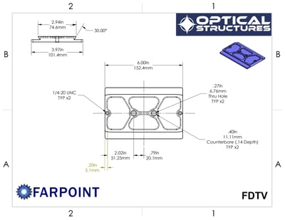 FarPoint Dovetail Plate - Tele Vue Clamshell