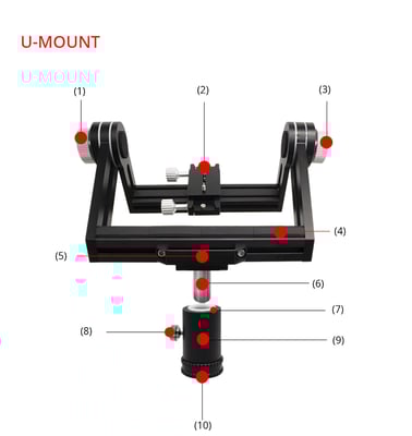 Sky Rover U-Mount Alt-Azimuth Fork