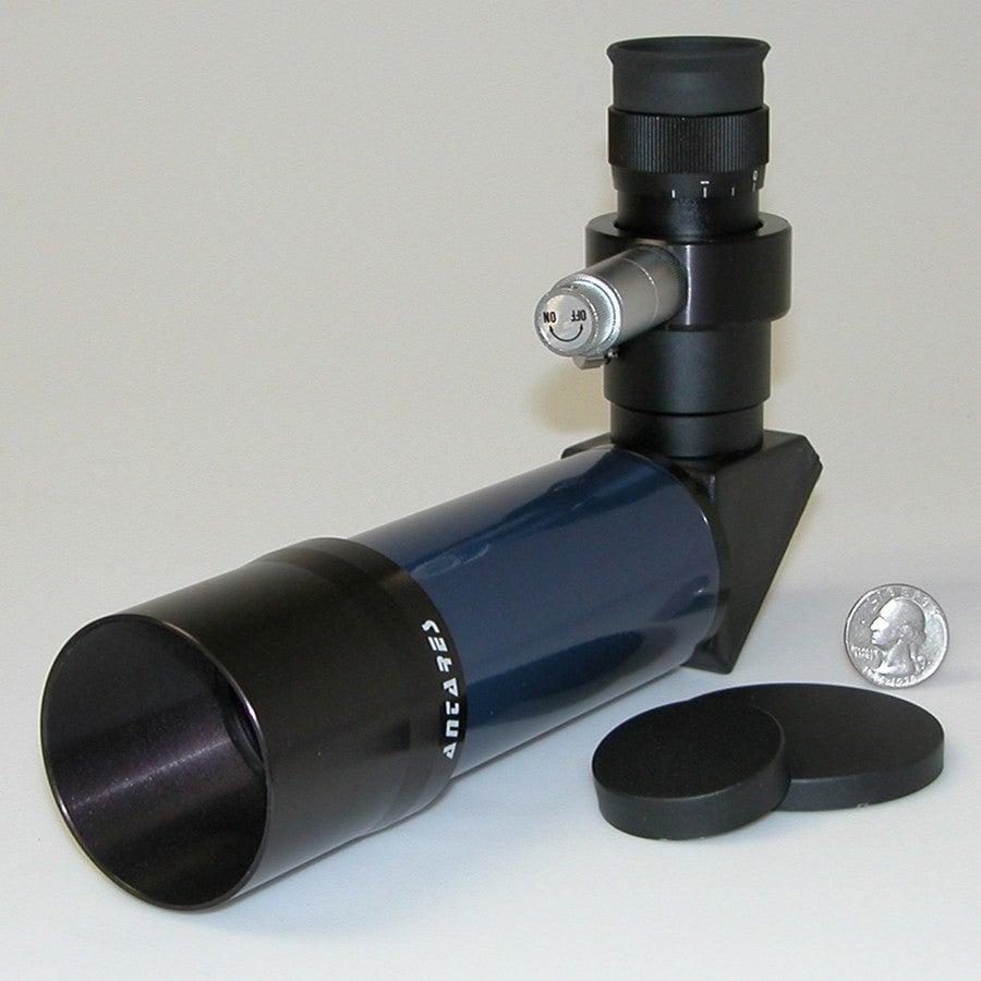 Antares 7.5x50 Right Angle Finderscope - Illuminated Blue
