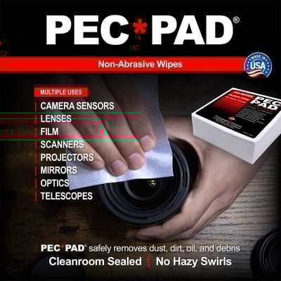 Photographic Solutions PEC*PAD Non-Abrasive Wipes 4" x 4"