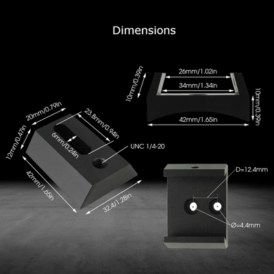 SVBONY F9176A Metal Dovetail Base and Mounting Plate Set