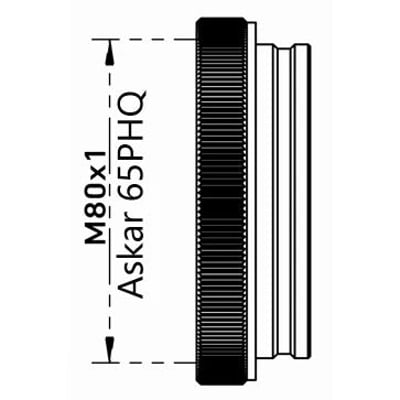 iOptron iAFS2 Scope Adapter for Askar 65PHQ - M80x1