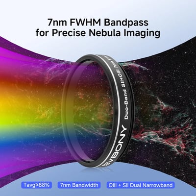 SVBONY SV220 7nm Dual-Band Nebula Filter SII & OIII