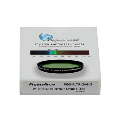 Pegasus Astro Green Photographic Filter - 2" Mounted