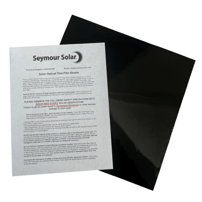 Seymour Solar Hyperion Solar Filter Thin Film Sheets