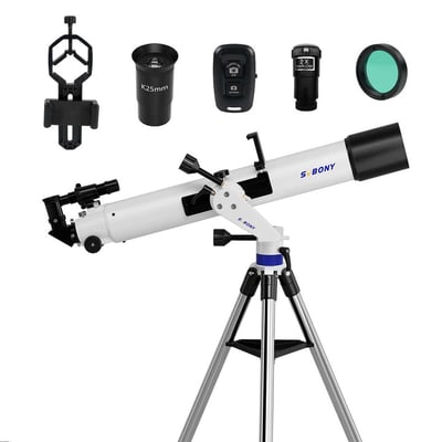 SVBONY 90mm f/8.9 Refractor Kit (W9302A)
