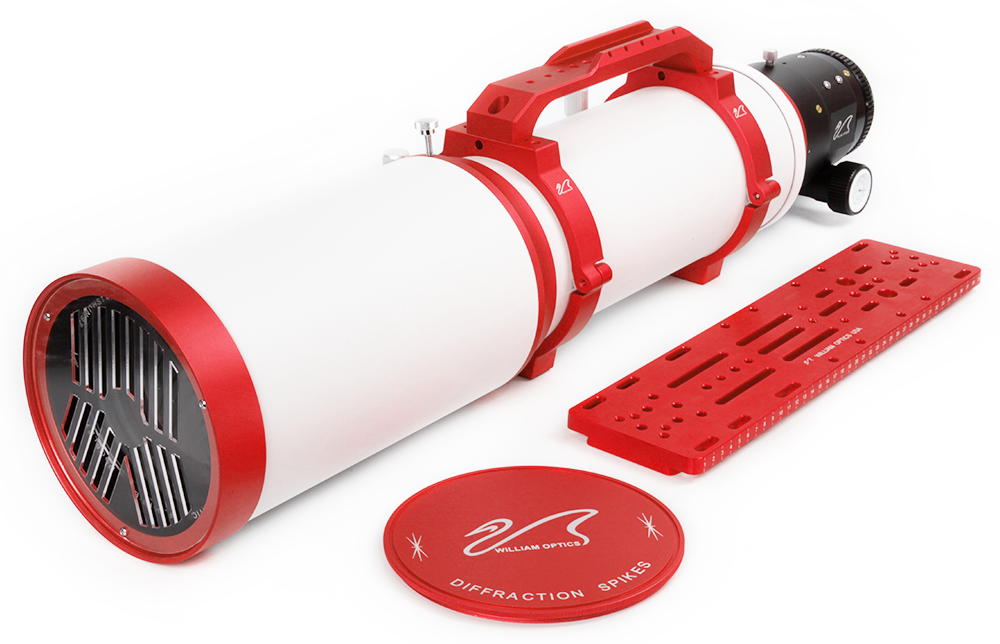 William Optics FLT 132 Triplet Refractor Telescope with 3.5" Feather Touch Focuser- Red