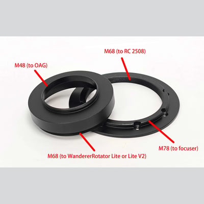 Wanderer Astro SharpStar RC2508 Reducer Adapter Kits