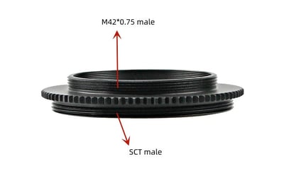 All-Star Telescope SCT Male to M42 Male Adapter