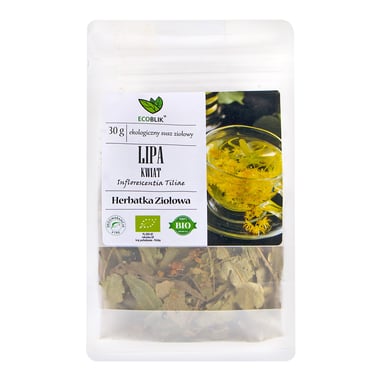 Herbatka Lipa Kwiat ekologiczny susz ziołowy BIO 30 g