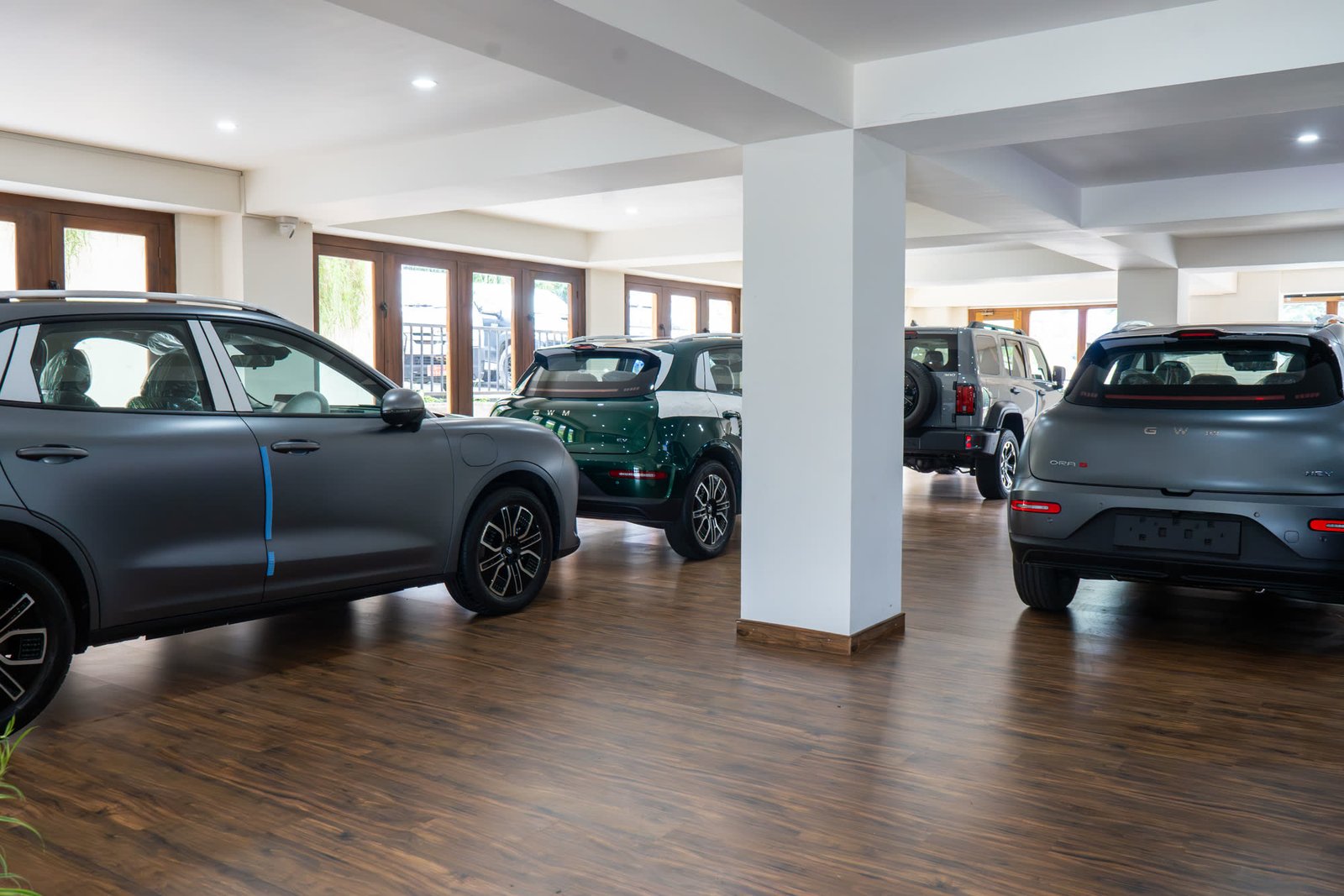 Showroom floor with newly arrived GWM stock