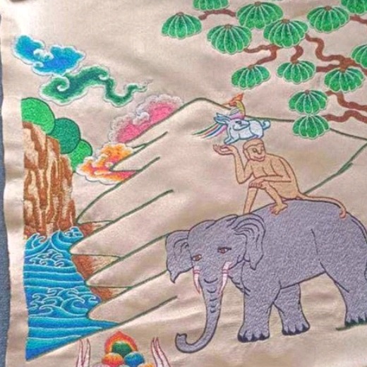 Green Tara Tshamdrup (Embroidery)