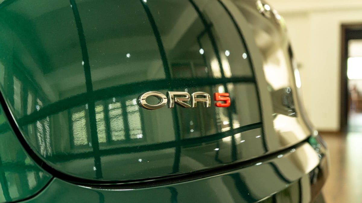 The ORA 5 badge on green bodywork