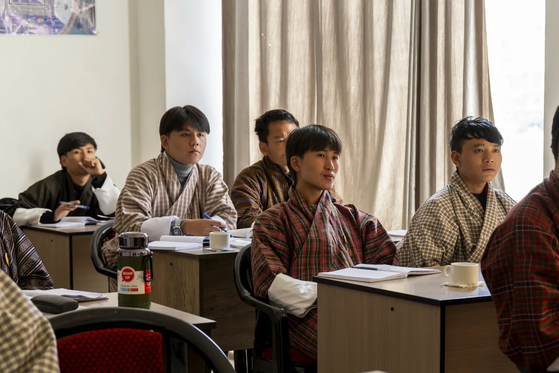 Trainees during a class at IMSL