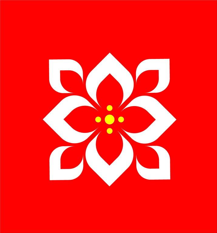 The Maya mark in signal red