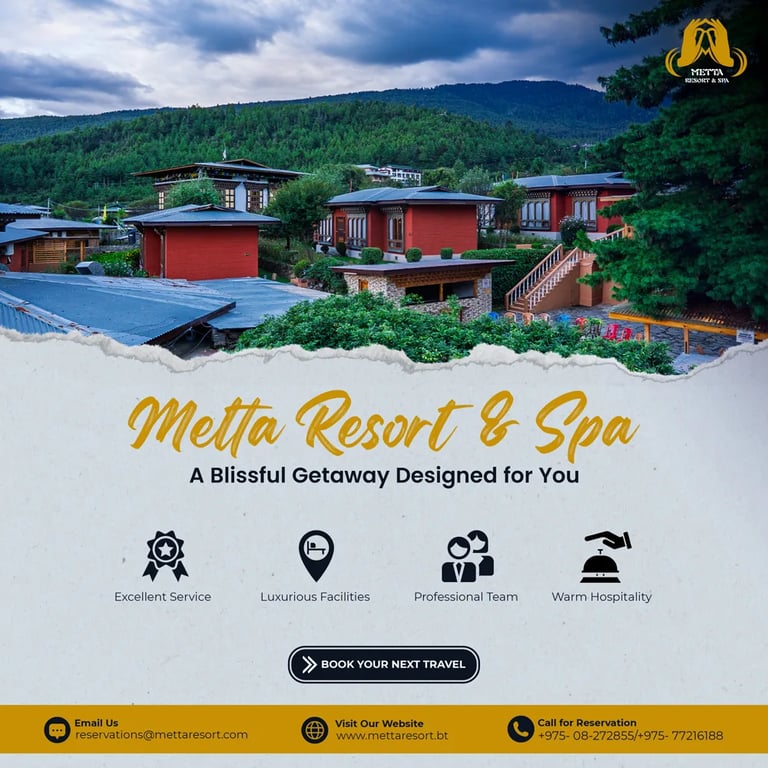 Social media post design for Metta Resort