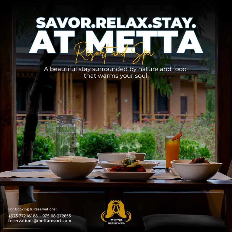 Social media post design for Metta Resort
