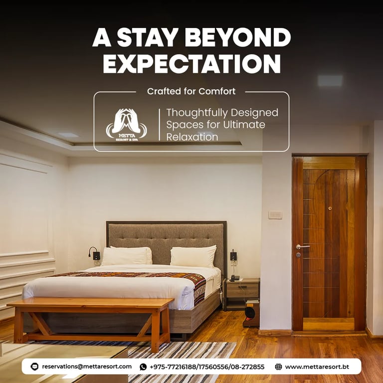 Social media post design for Metta Resort