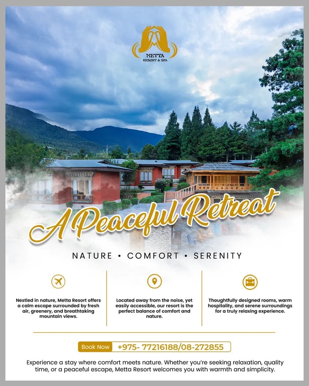 Social media post design for Metta Resort