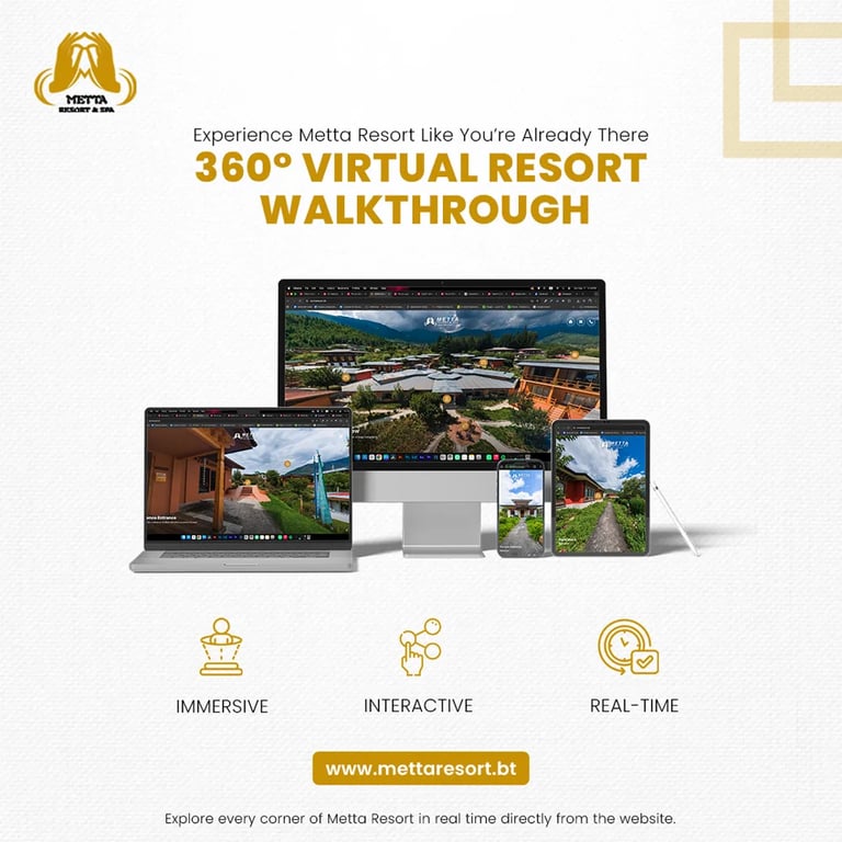 Social media post design for Metta Resort