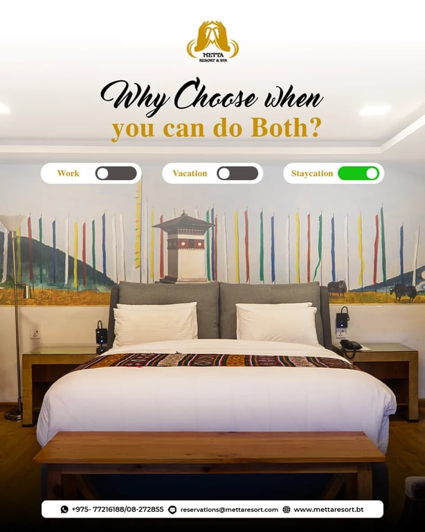 Social media post design for Metta Resort