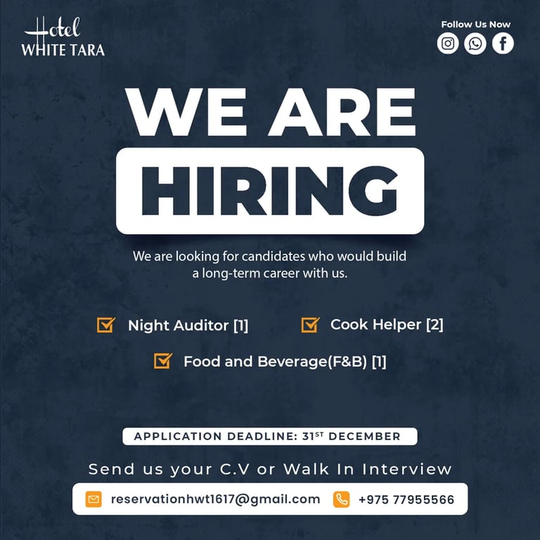Social media post design for Hotel White Tara