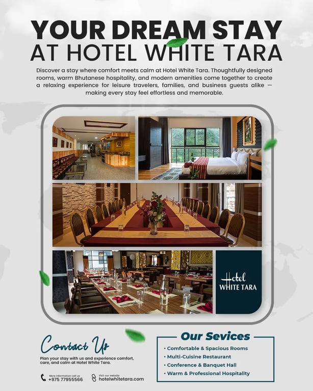 Social media post design for Hotel White Tara