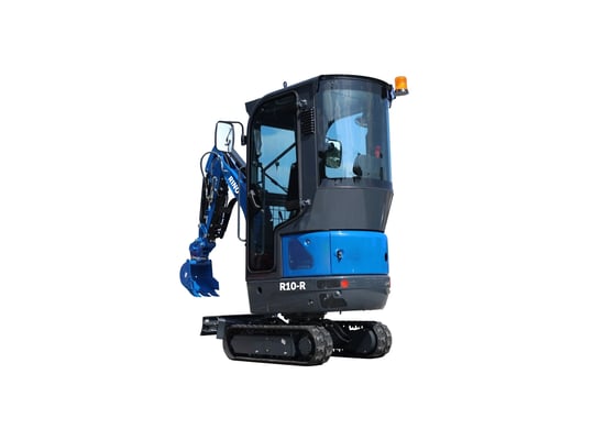 Minikoparka RINO R10-R — zbliżenie na kabinę