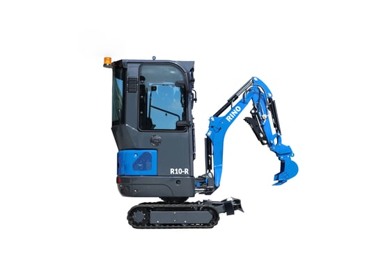 Minikoparka RINO R10-R — widok z tyłu