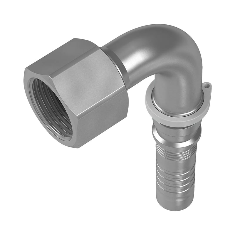STAUFF 6100095237 90° Schlauchnippel mit Innengewinde aus Stahl (Interlock)