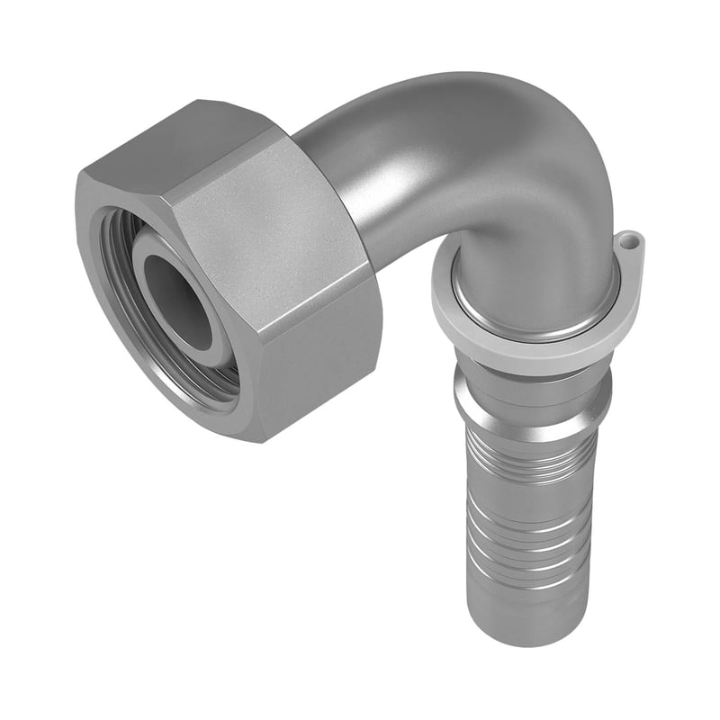 STAUFF 6100095193 90° Schlauchnippel mit Innengewinde aus Stahl (Interlock)