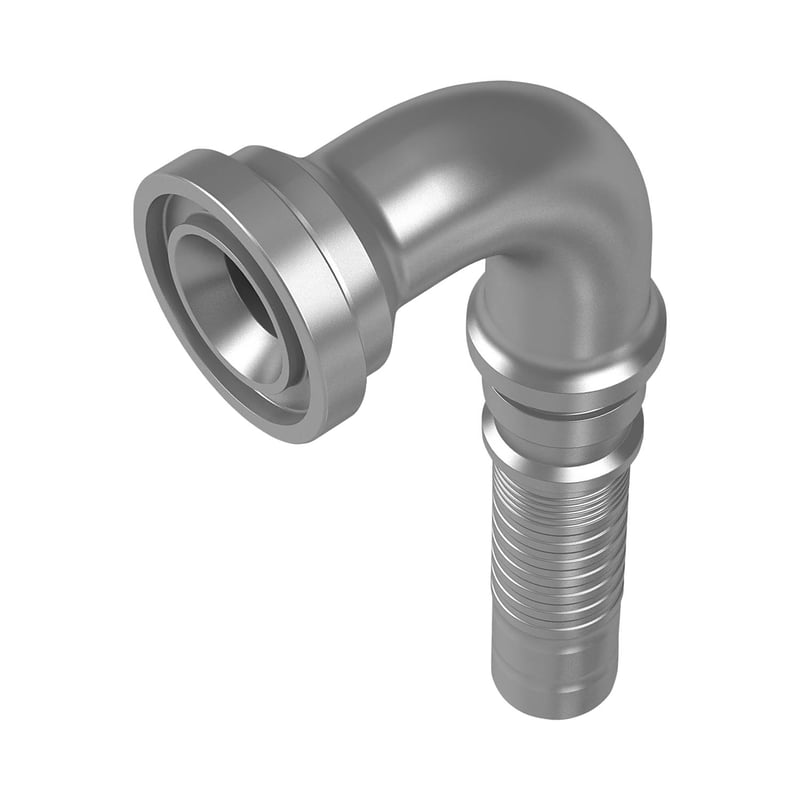 STAUFF 6100095178 Schlauchnippel mit SAE-Flanschanschluss aus Stahl (Interlock)