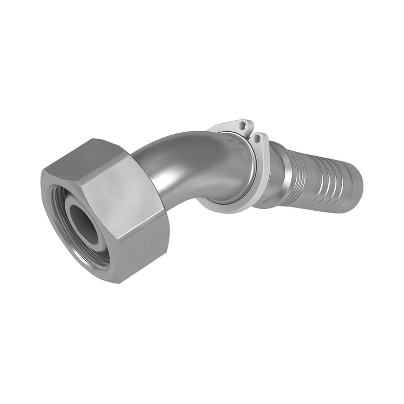 STAUFF 6100095166 45° Schlauchnippel mit Innengewinde aus Stahl (Interlock)