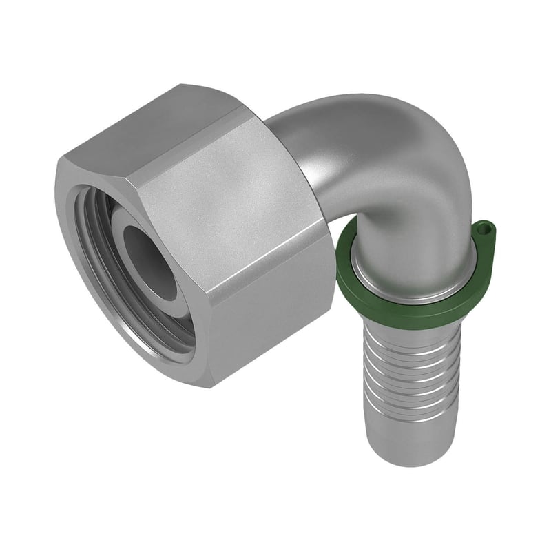 STAUFF 6100099050 90° Schlauchnippel mit Innengewinde aus Stahl