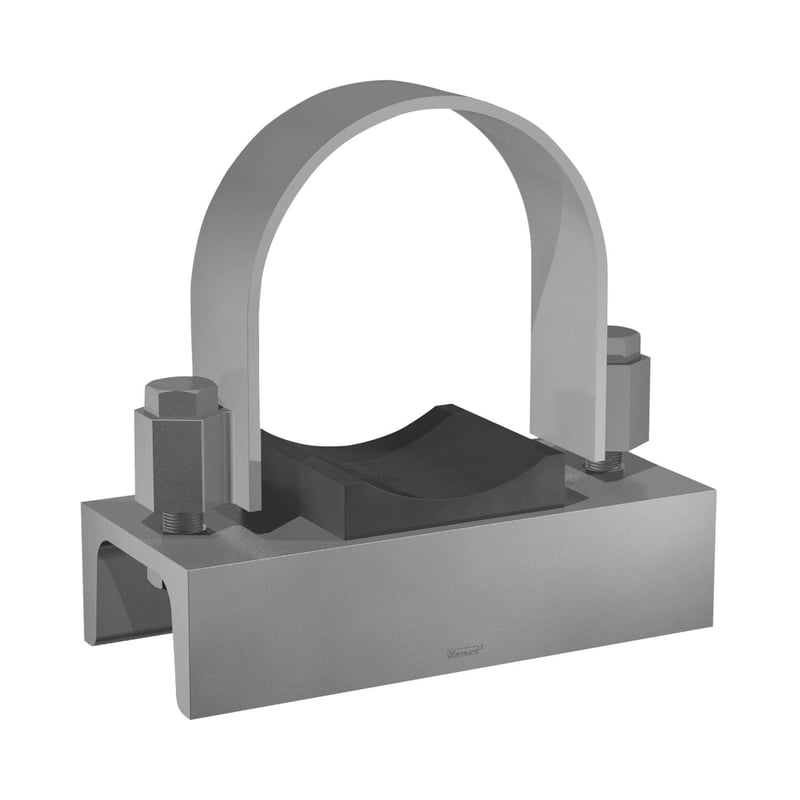 STAUFF 1110004615 Flachstahlbügel mit kurzer Rohrauflage