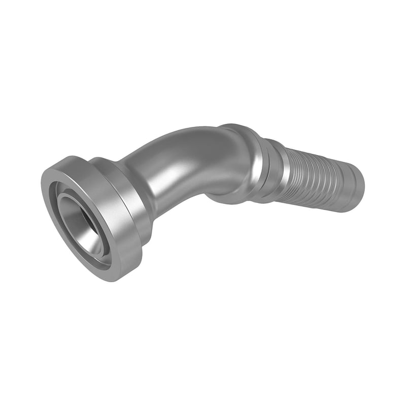 STAUFF 6100095186 Schlauchnippel mit SAE-Flanschanschluss aus Stahl (Interlock)