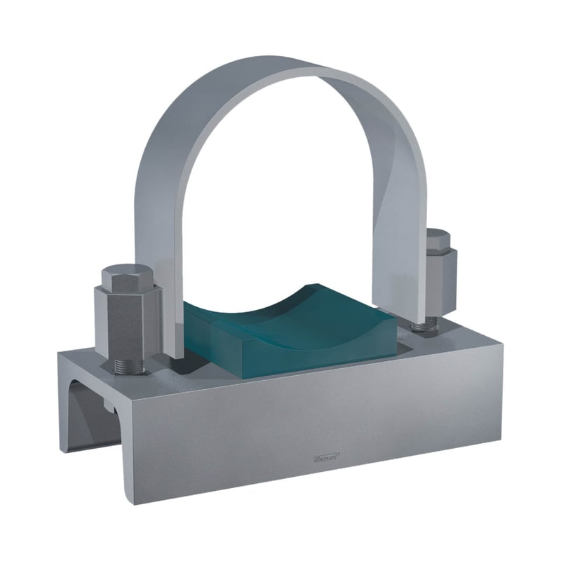 STAUFF 1110004585 Flachstahlbügel mit kurzer Rohrauflage