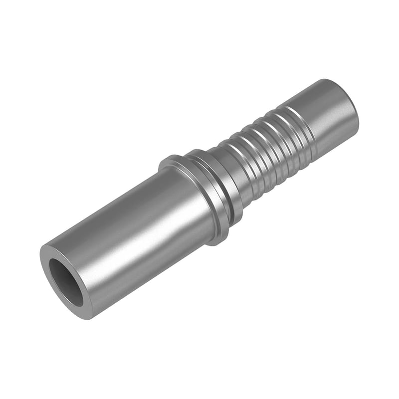 STAUFF 6100099028 Schlauchnippel mit Rohransatz aus Edelstahl